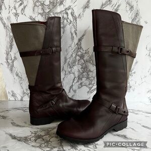Teva De La Vina Riding Boots Oxblood Plum Waterproof Leather 6.5